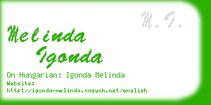 melinda igonda business card